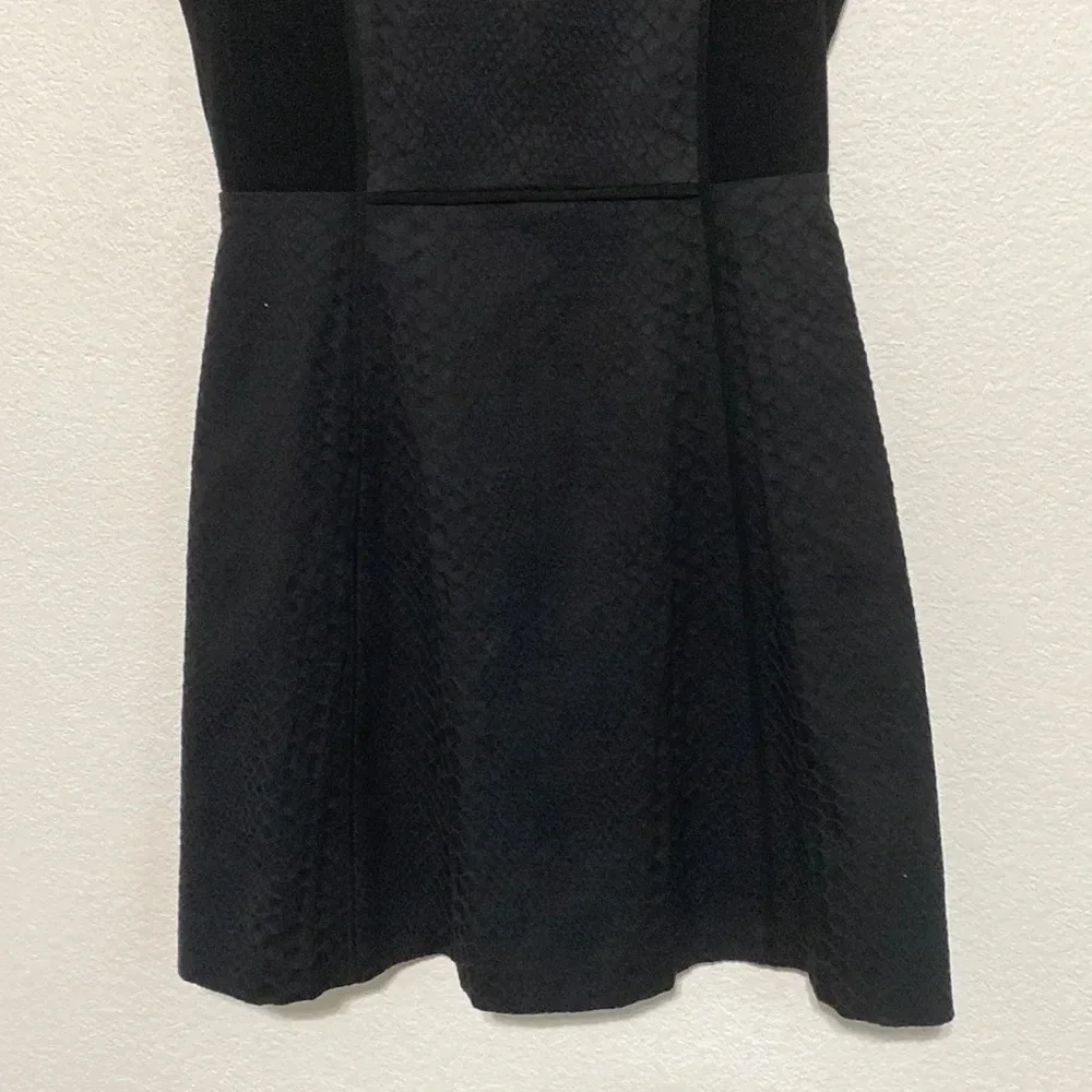 Rebecca Taylor Short Sleeve Snake Jacquard Fit and Flare Knit Dress Size 4